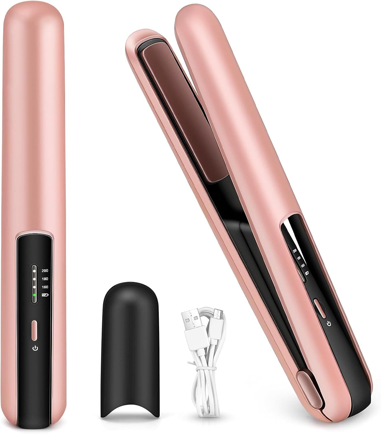 Fuutilake Rose 2-en-1 Fer à Lisser Sans Fil