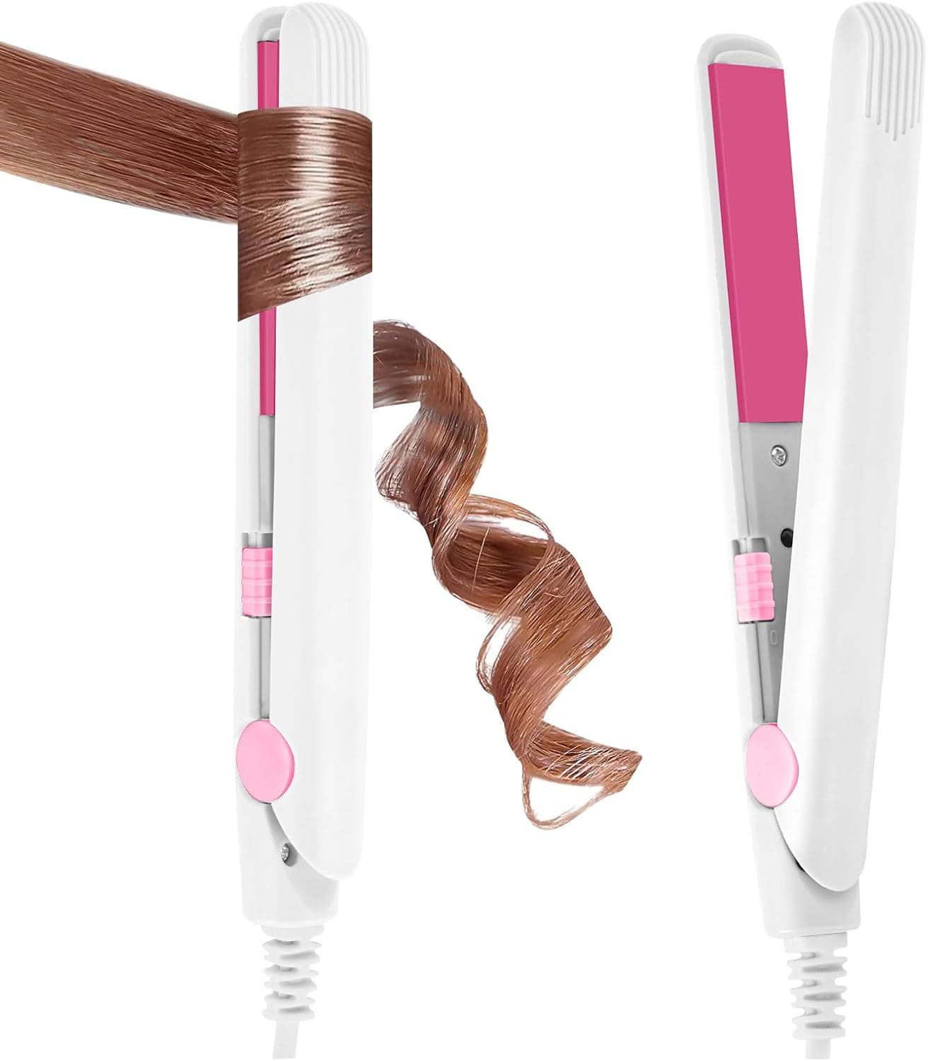 LOPHE Mini Lisseur Boucleur 2 en 1 Blanc