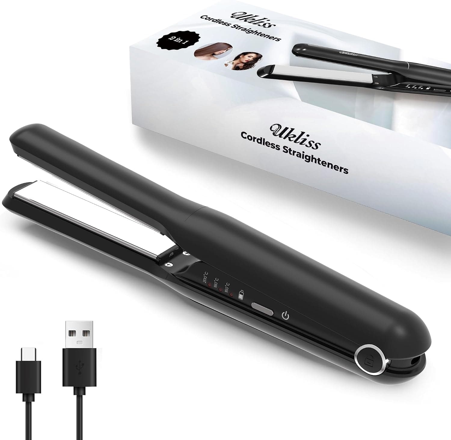 UKLISS Mini Lisseur de Voyage 2 en 1