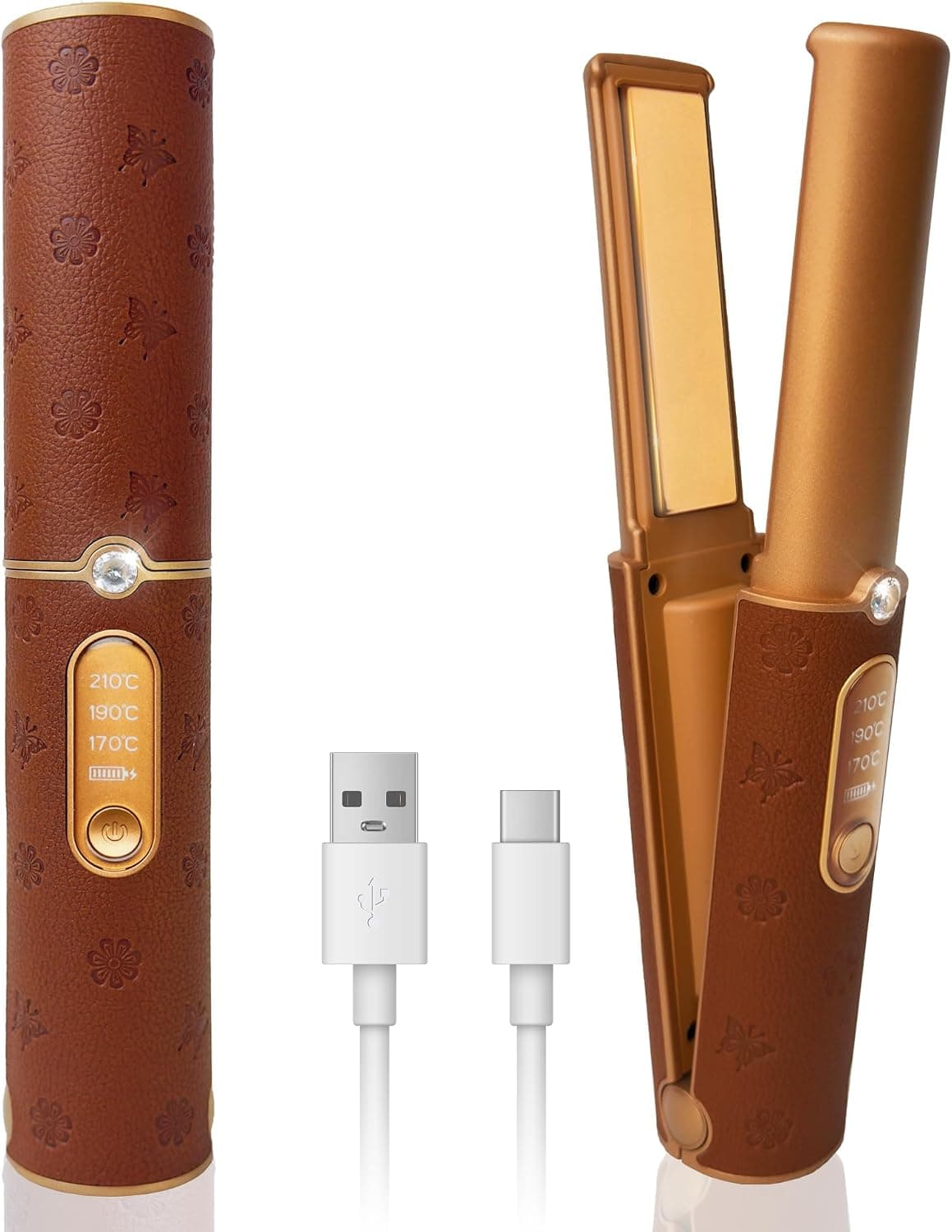HUAJUN Lisseur Sans Fil 2-EN-1 5000mAh