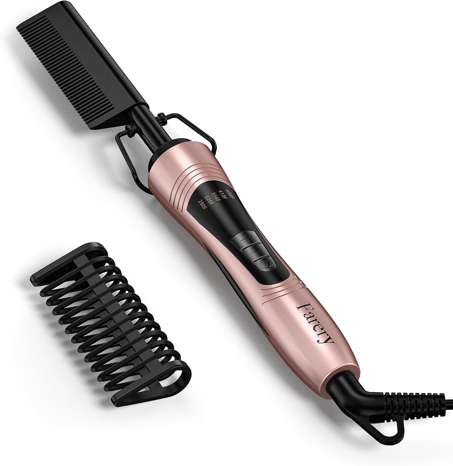Farery Peigne Chauffant Lissant Afro et Barbe