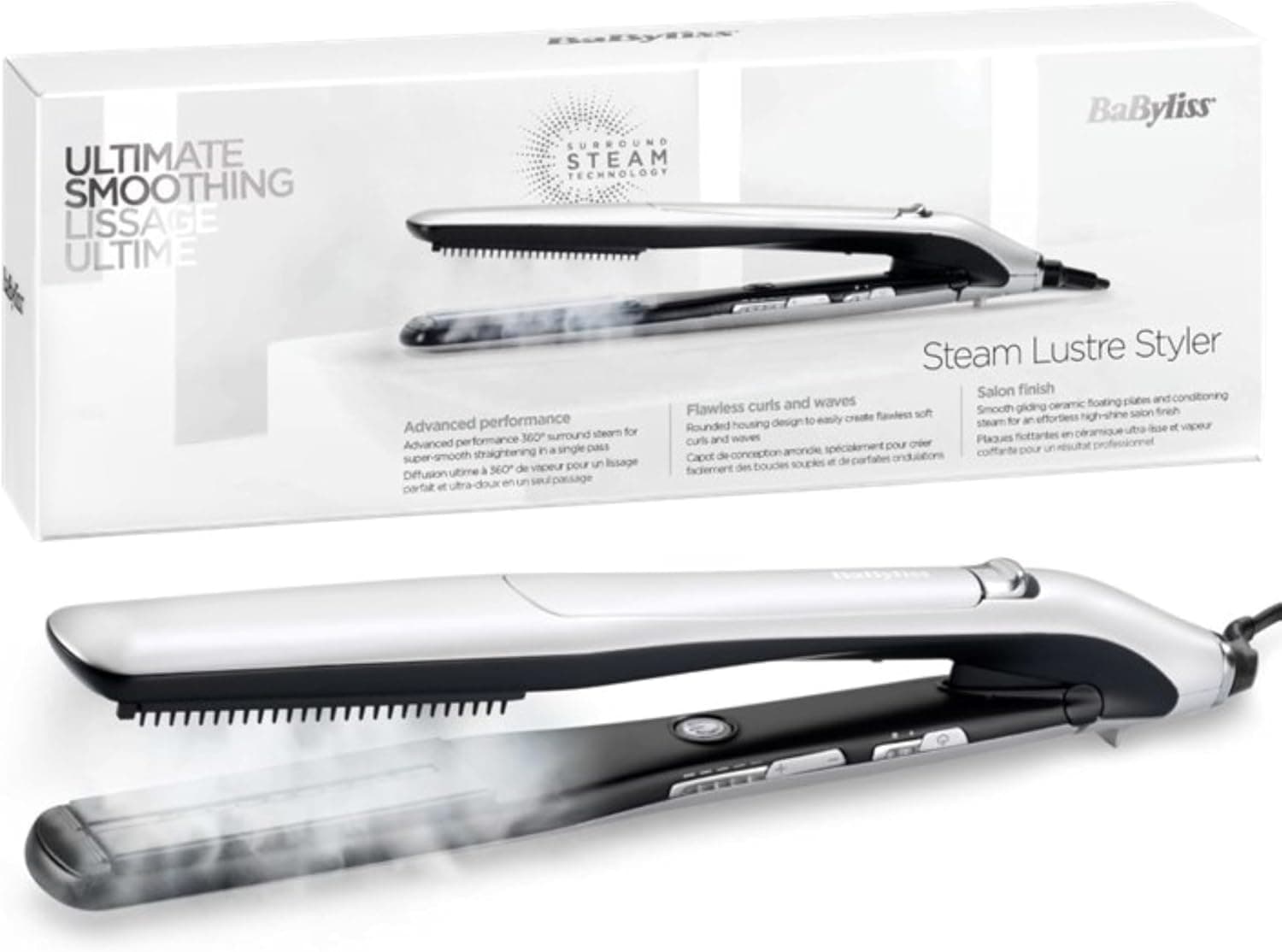 BaByliss Lisseur Vapeur Lustre Steam ST595E