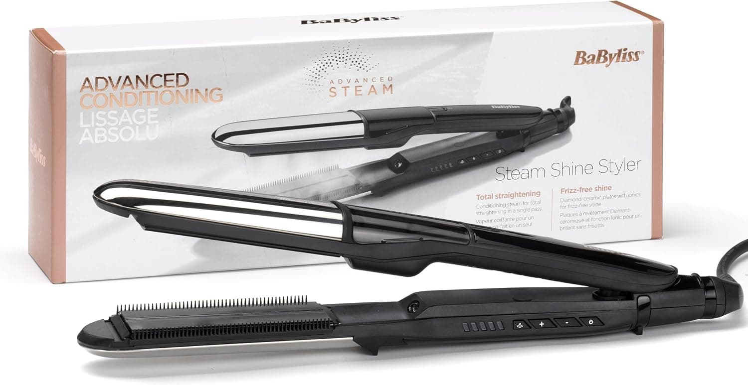 BaByliss ST496E Steam Shine Lisseur Vapeur