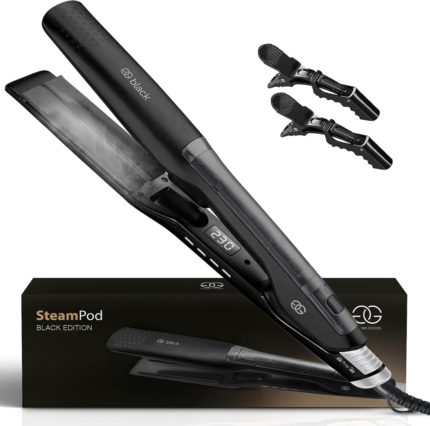 Golden Goods Steampod Pro Lisseur Vapeur Noir